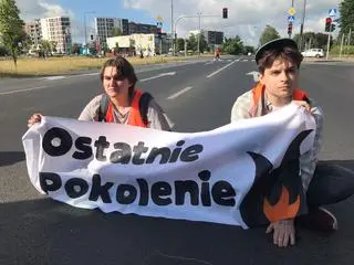 Protest Ostatniego Pokolenia na Ursynowie