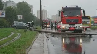 "Kierowca BMW wpadł w poślizg"