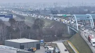 Korek na S8 na wysokości Ursusa 