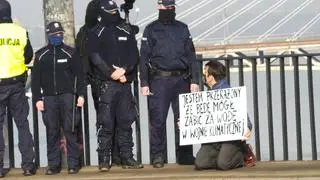 Protest na moście Poniatowskiego