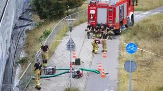 Zalana trasa S8 w Warszawie