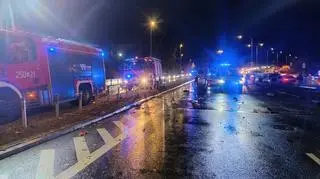 Dachowanie na Wisłostradzie