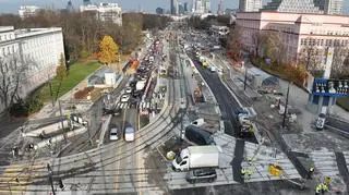 Nowy węzeł rozjazdowy na skrzyżowaniu alei Niepodległości z Rakowiecką