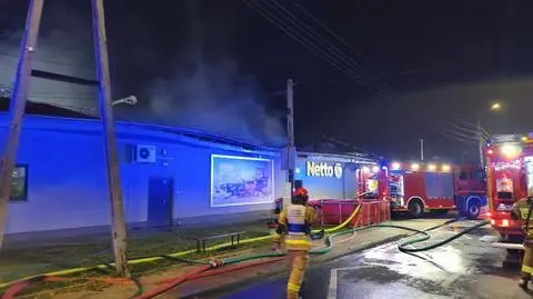Pożar sklepu w Grodzisku Mazowieckim