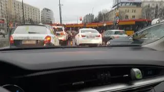 Zderzenie ciężarówki i tramwaju