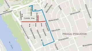 Drogowcy zamkną dwie ulice na Saskiej Kępie