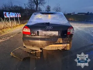 Policyjny pościg za kierowcą audi 