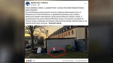 Ciało seniorki przeleżało przed śmietnikiem dwie godziny