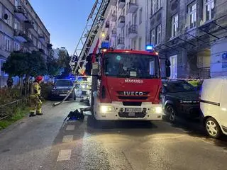 Pożar w kamienicy przy ulicy Tarchomińskiej
