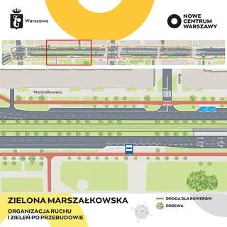 Marszałkowska - podział ulicy po przebudowie