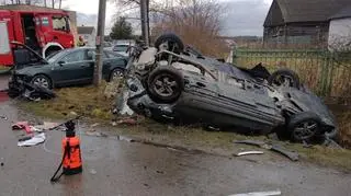 Niebezpieczne zderzenie samochodów w okolicach Garwolina