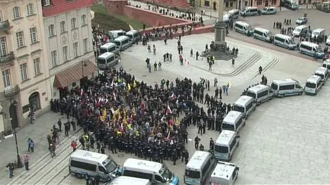 Protest na placu Zamkowym