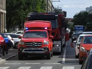 Akcja strażaków w siedzibie prokuratury 