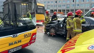 Zderzenie na placu Trzech Krzyży