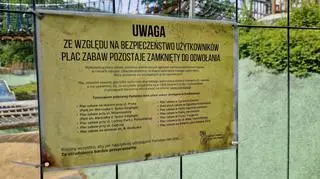 Plac zabaw w Parku Ujazdowskim wciąż zamknięty