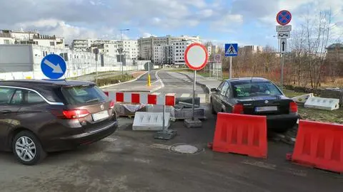 Przedłużenie Woronicza przed otwarciem