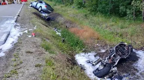 Ich motocykl stanął w płomieniach po zderzeniu z autem. Prokuratorskie śledztwo po tragicznej śmierci małżeństwa