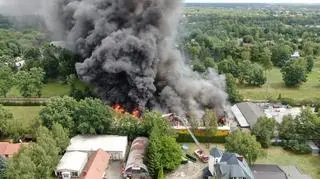 Pali się poddasze zakładu w Sulejówku