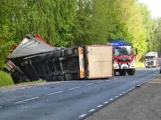 Wypadek na DK79 w Baniosze 