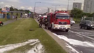 Pożar BMW w al. Armii Krajowej