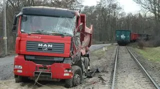 Kolizja pociągu i ciężarówki