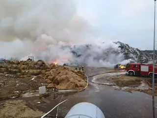 Pożar siana w Chotyczach