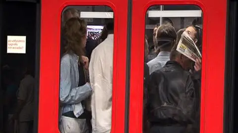 Zablokowane hamulce przyczyną tłoku w metrze