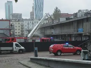 Pożar w centrum handlowym przy Towarowej