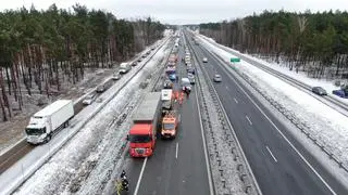 Wypadek na S8 pod Warszawą