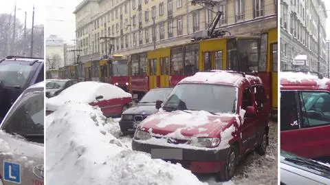 Tak zaparkował, że tramwaje zablokował