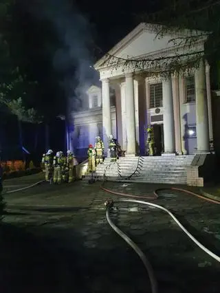 Pożar w Muzeum Ziemi Otwockiej