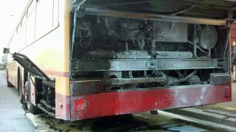 Pożar autobusu na Ursynowie