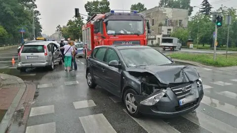 Wypadek i korki na Puławskiej