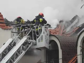 Pożar domu w Wawrze