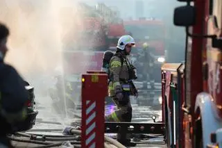 Pożar bliźniaka w Józefosławiu 