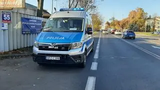 Wypadek z udziałem motocyklisty na Wydawniczej 