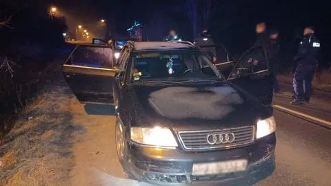 Zatrzymanie kierowcy audi