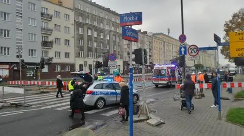 Potrącenie pieszej na przejściu