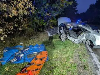Zderzenie dwóch aut w miejscowości Nowe Grochale 
