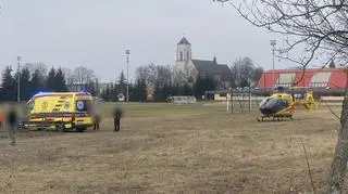 Przejechał przez rondo w Wieliszewie, trafił do szpitala