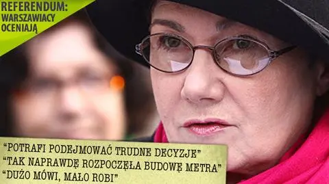 Warszawiacy oceniają. Plusy i minusy rządów Gronkiewicz-Waltz