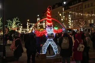 Świąteczna iluminacja na Trakcie Królewskim