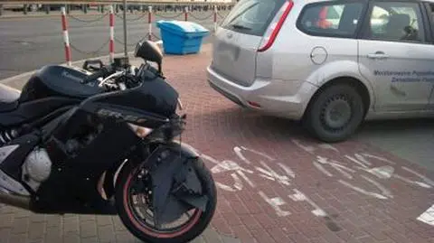 Potrącony motocyklista na Pradze