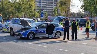 Zderzenie z udziałem radiowozu 