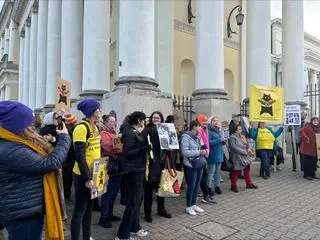 Protest kocich wolontariuszy ze Schroniska na Paluchu 