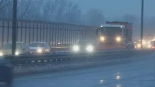 Śnieg na warszawskich uliach