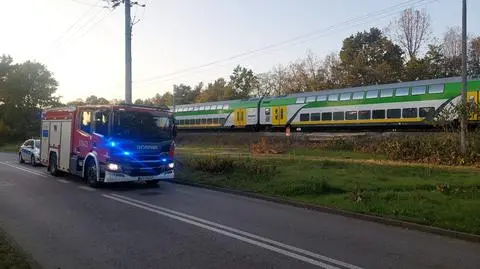 Potrącenie przez pociąg w Wesołej 