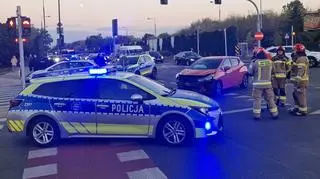 Zderzenie z udziałem radiowozu 