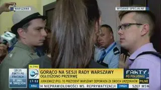 Przepychanki podczas rady miasta