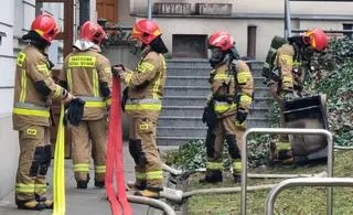 Pożar mieszkania przy placu Wilsona 